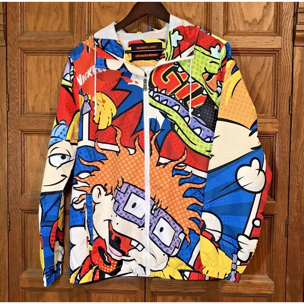 Members Only x Nickelodeon Rugrats Snorkel Jacket Unisex L Hoodie Windbreaker
